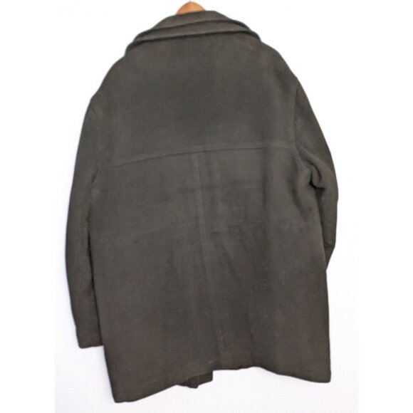 Lauren Ralph Lauren Men Blk Wool Cashmere Coat Lg 42 quilted Button Zip overcoat - Picture 2 of 16